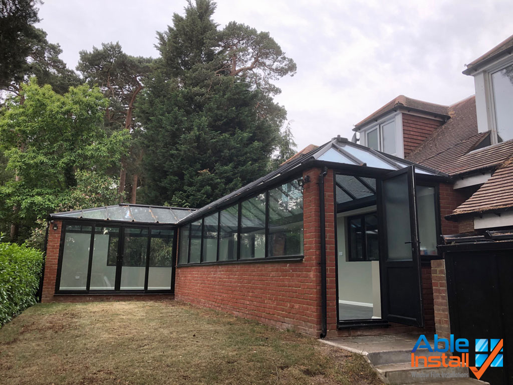 L Shaped Conservatory Window Film in UK - Able Install 