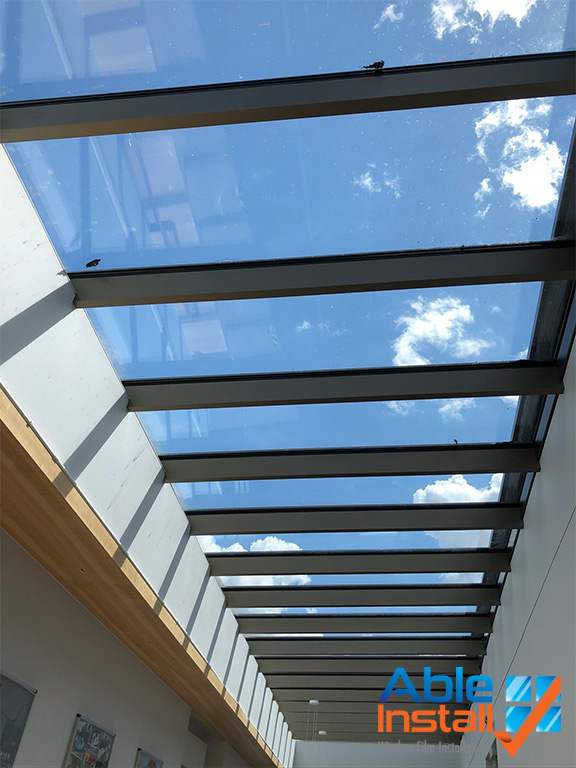 completed roof light with external twin S.E.R.F. installed